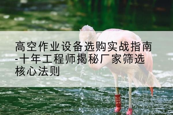 赫章剪叉式升降机厂家-高空作业设备选购实战指南-十年工程师揭秘厂家筛选核心法则