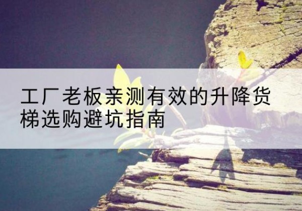 赫章升降货梯怎么选-工厂老板亲测有效的升降货梯选购避坑指南